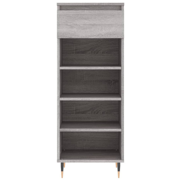 Mueble zapatero madera contrachapada gris Sonoma 40x36x105 cm M 5