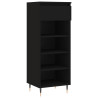 Mueble zapatero madera contrachapada negro 40x36x105 cm 2