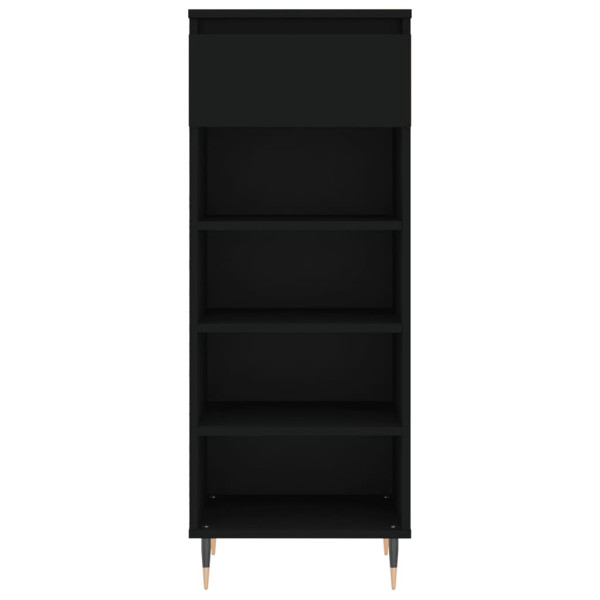 Mueble zapatero madera contrachapada negro 40x36x105 cm M 5