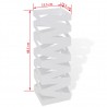 Suporte guarda-chuvas/de armazenamento quadrado branco aço 48.5 cm 5