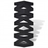 Paragüero cuadrado soporte para bastones de acero negro 48.5 cm 2