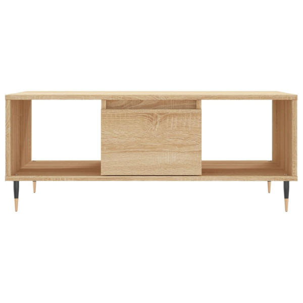 Mesa de centro madera contrachapada roble Sonoma 90x50x36.5 cm M 5
