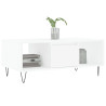 Mesa de centro madera contrachapada blanco 90x50x36.5 cm 3