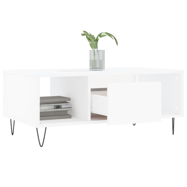 Mesa de centro 90x50x36.5 cm derivados de madeira branco M 4