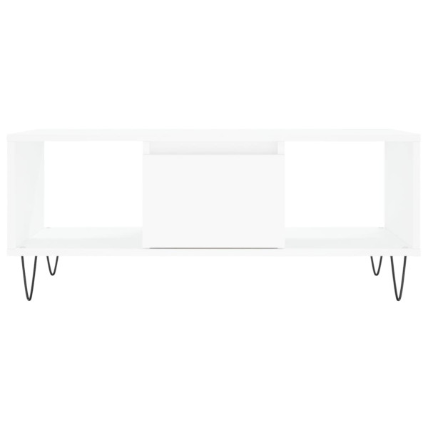 Mesa de centro madera contrachapada blanco 90x50x36.5 cm M 5