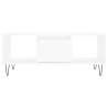 Mesa de centro madera contrachapada blanco 90x50x36.5 cm 5