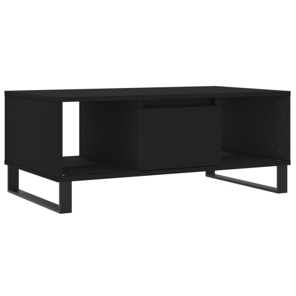 Mesa de centro madera contrachapada negro 90x50x36.5 cm M 2
