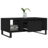 Mesa de centro madera contrachapada negro 90x50x36.5 cm 4