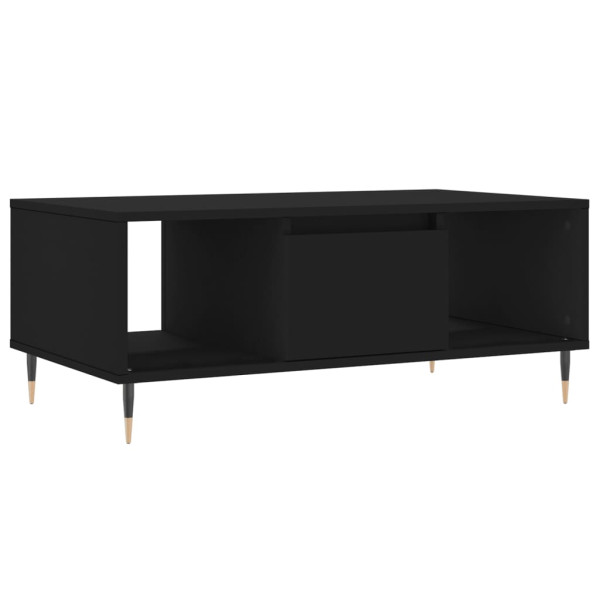 Mesa de centro madera contrachapada negro 90x50x36.5 cm M 2