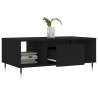 Mesa de centro madera contrachapada negro 90x50x36.5 cm 4