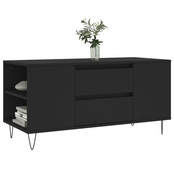 Mesa de centro madera de ingeniería negro 102x44.5x50 cm M 3