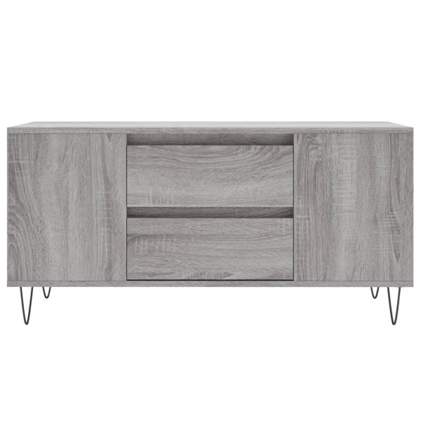 Mesa de centro madera de ingeniería gris Sonoma 102x44.5x50 cm M 5