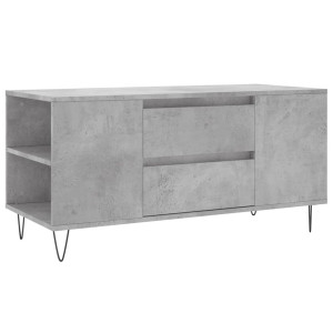 Mesa de centro madeira engenharia cinza concreto 102x44.5x50 cm H