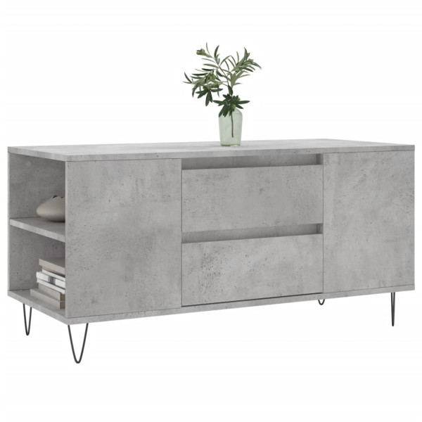 Mesa de centro madera ingeniería gris hormigón 102x44.5x50 cm M 3