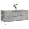 Mesa de centro madeira engenharia cinza concreto 102x44.5x50 cm 3