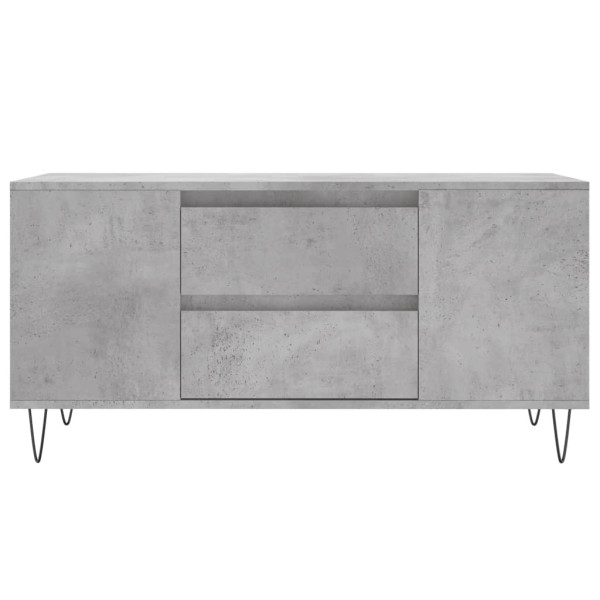 Mesa de centro madera ingeniería gris hormigón 102x44.5x50 cm M 5