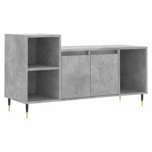 Mueble para TV madera contrachapada gris hormigón 100x35x55 cm H