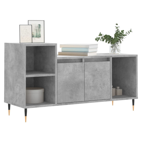 Mueble para TV madera contrachapada gris hormigón 100x35x55 cm M 3