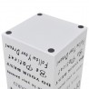 Suporte guarda-chuvas/de armazenamento quadrado branco aço 48.5 cm 4