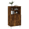 Aparador alto madera contrachapada roble ahumado 60x36x110 cm 3