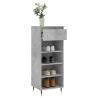 Mueble zapatero madera contrachapada gris hormigón 40x36x105 cm 4