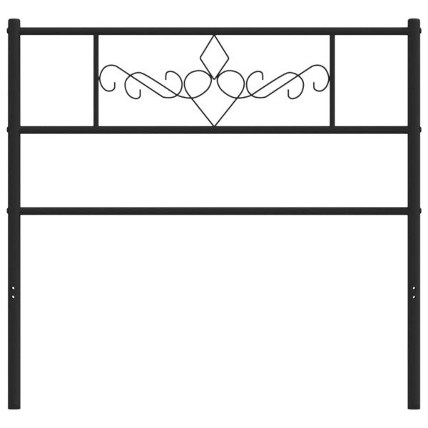 Cabeceira de cama 107 cm metal preto M 3