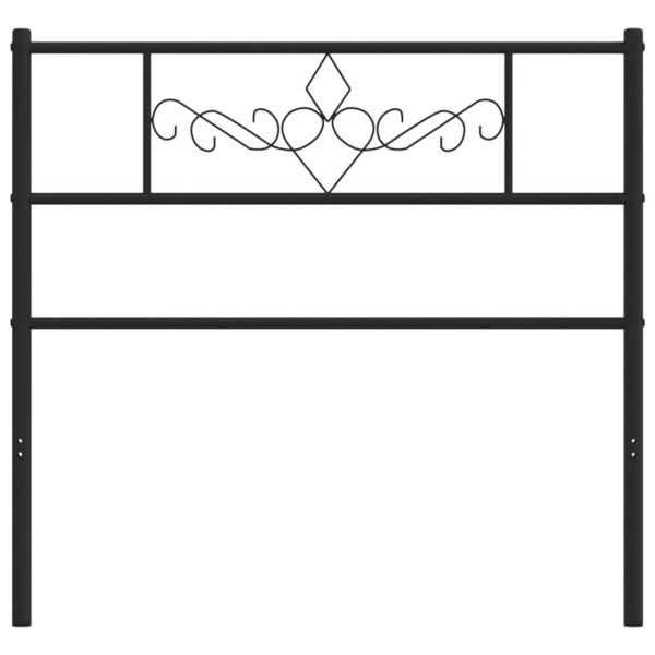 Cabeceira de cama 90 cm metal preto M 3