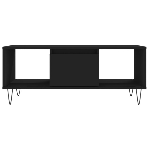 Mesa de centro madera contrachapada negro 90x50x36.5 cm M 5
