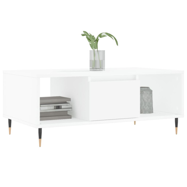 Mesa de centro madera contrachapada blanco 90x50x36.5 cm M 3