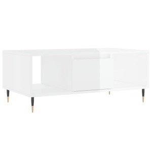 Mesa de centro 90x50x36.5 cm derivados madeira branco brilhante H