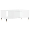 Mesa de centro 90x50x36.5 cm derivados madeira branco brilhante 2