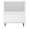 Mesa de noite de madeira branco 40x35x50 cm 5