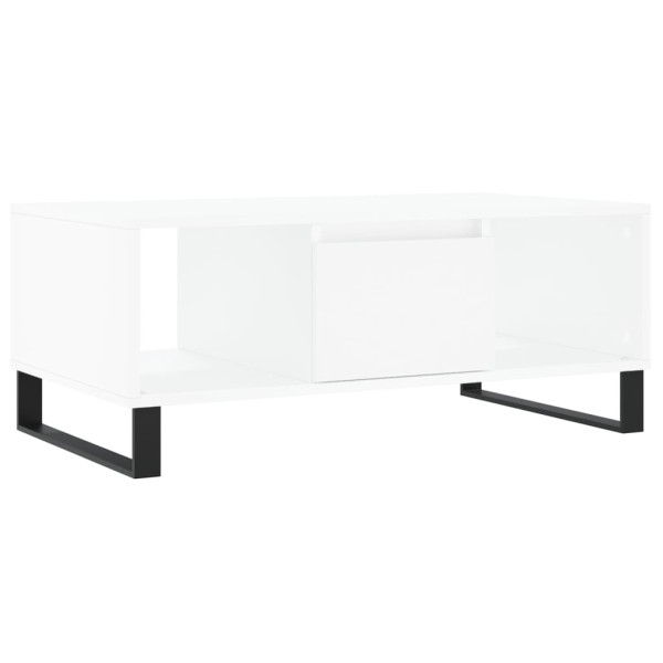 Mesa de centro madera contrachapada blanco 90x50x36.5 cm M 2