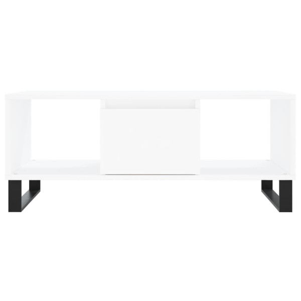 Mesa de centro madera contrachapada blanco 90x50x36.5 cm M 5