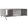 Mesa de centro madera contrachapada gris Sonoma 90x50x36.5 cm 2