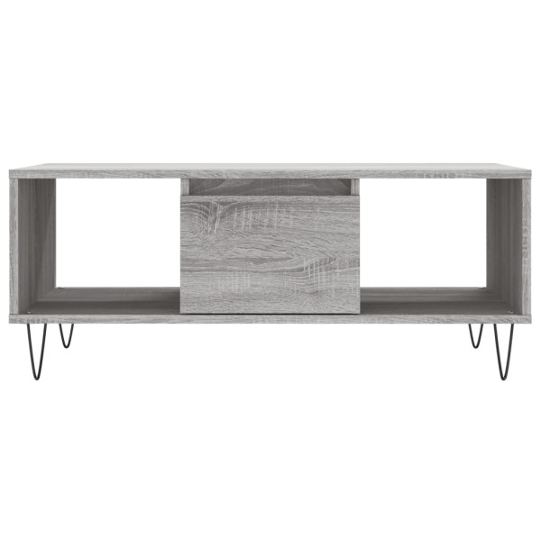 Mesa de centro madera contrachapada gris Sonoma 90x50x36.5 cm M 5