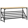 Mueble zapatero madera de ingeniería roble Sonoma 90x30x45 cm 2