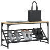 Mueble zapatero madera de ingeniería roble Sonoma 90x30x45 cm 3
