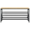 Mueble zapatero madera de ingeniería roble Sonoma 90x30x45 cm 4