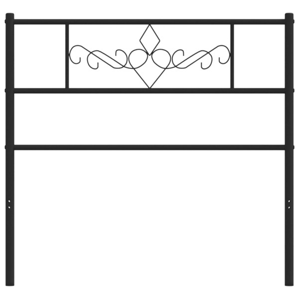 Cabecero de metal negro 100 cm M 3