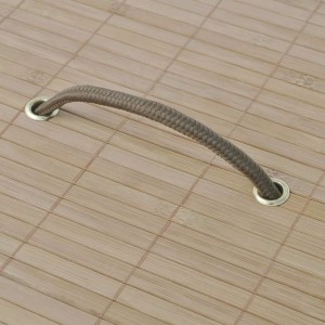 Cesto redondo para roupa suja bambu natural H