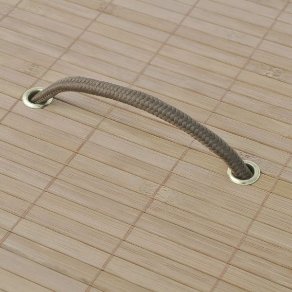 Cesto redondo para roupa suja bambu natural M 2