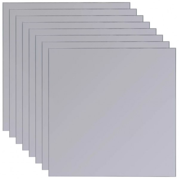 Espelho de azulejos de vidro sem moldura 8 pcs 20.5 cm M 5