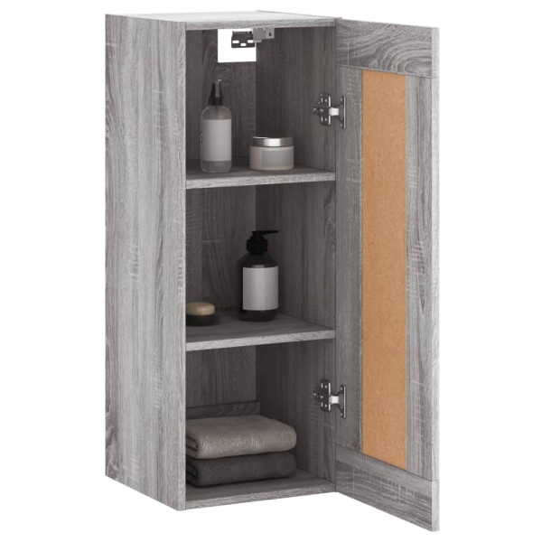 Armario de pared madera de ingeniería gris Sonoma 34.5x34x90 cm M 4
