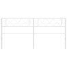 Cabeceira de cama 180 cm metal branco 3