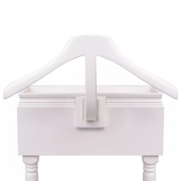 Suporte para roupas com armário em madeira. branco M 4