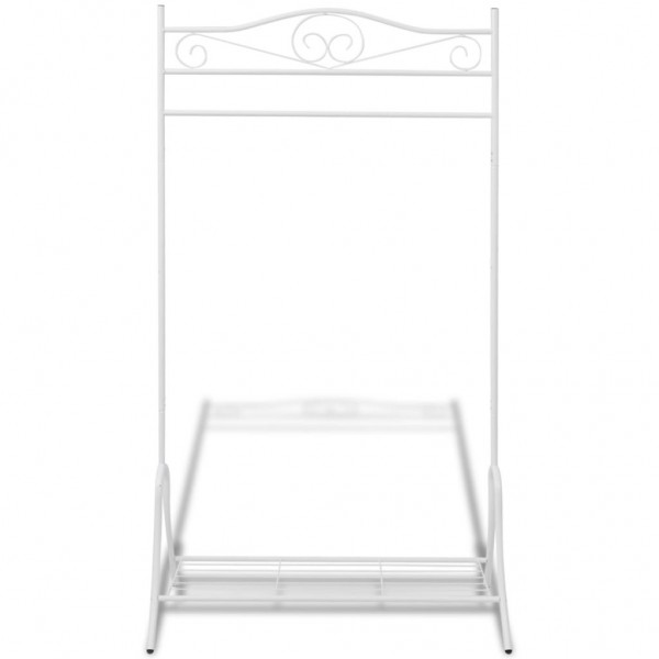 Bengaleiro de aço com prateleira. branco M 2