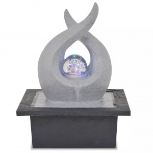 Fonte de interior com luz LED resina sintética H