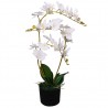 Planta orquídea artificial com vaso 65 cm branco 1