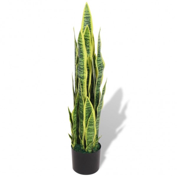 Planta sansevieria artificial con macetero 90 cm verde D